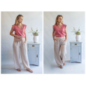 Kalhoty lněné culottes 10375 Itálie