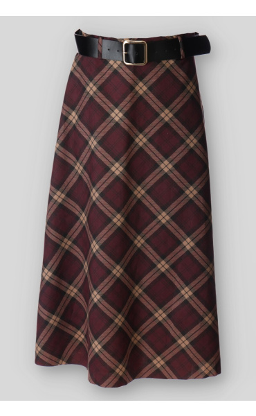 Sukně karo s páskem WAY 23296 C