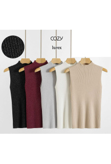 Top bez rukávu úplet s lurexem 5261