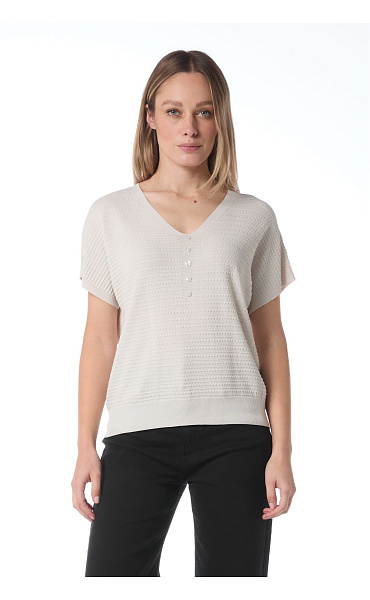 Elegantní halenka s aplikací knoflíků SEVENDAY 6290