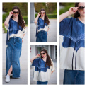 Halenka oversize vzor KVĚT 50118