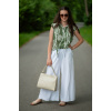 Kalhoty lněné culottes 7635