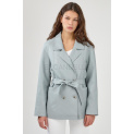 Koženkové sako s vázáním Ovania ESC 5262