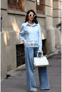 Stylová košile s krajkou Unika Paris 8055