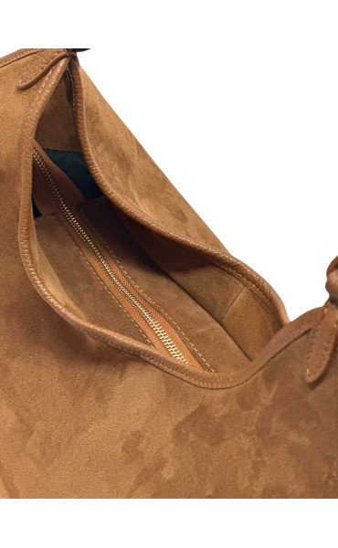 Velká kabelka z broušené kůže 686-c Itálie