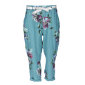  Kalhoty capri s potiskem 7232 len Italie