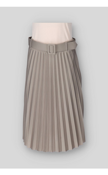 MIDI sukně plisé s páskem 29398