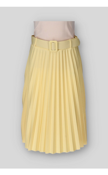 MIDI sukně plisé s páskem 29398