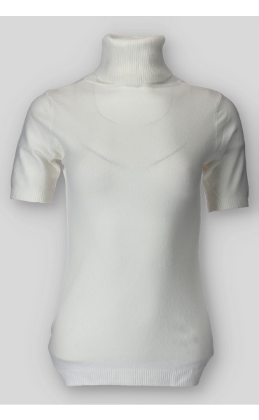 Módní úpletový rolák krátký rukáv N8507