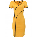 společenské pouzdrové šaty žluté
