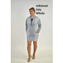 Šaty mikinové  šedá Miluše- Kepa style