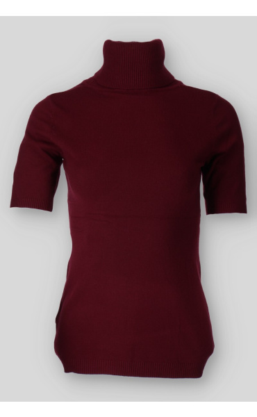 Módní úpletový rolák krátký rukáv N8507