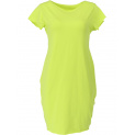 basic bavlněné šaty zelená neon