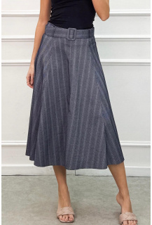 Trendy sukně s páskem MIDI 39551
