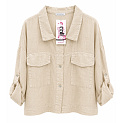 Stylová lněná bunda OVERSIZED 13292