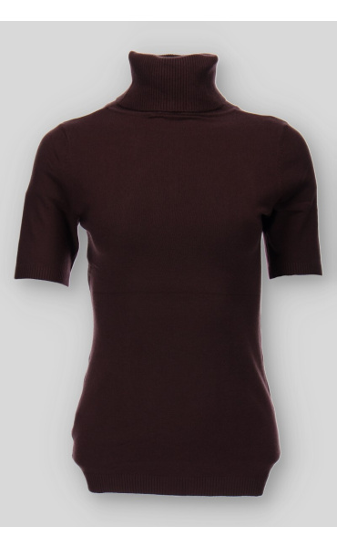 Módní úpletový rolák krátký rukáv N8507