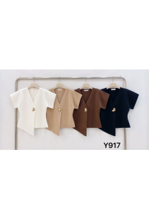 Kardigan asymetrický na knoflík Y917