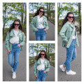 Kalhoty džínové boyfriend 3D-1360-1 Itálie 