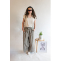 Kalhoty lněné culottes 7635