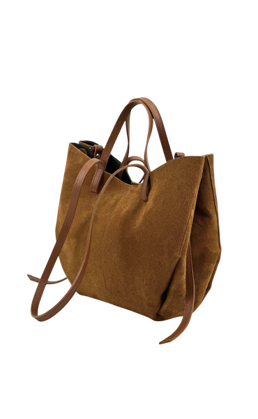 Velká kabelka z broušené kůže 650-c Itálie