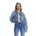 Bunda džínová oversize 3D-1516 Itálie