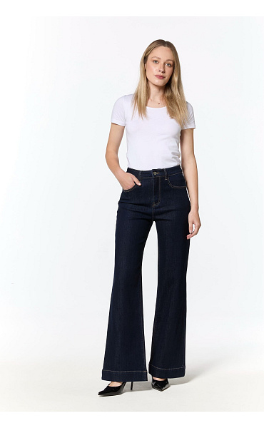 Kalhoty džínové WIDE-LEG 3D-9299