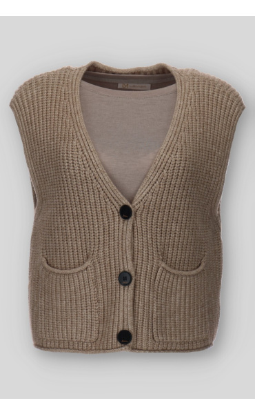 Krátká vesta hrubý úplet RAY 5193