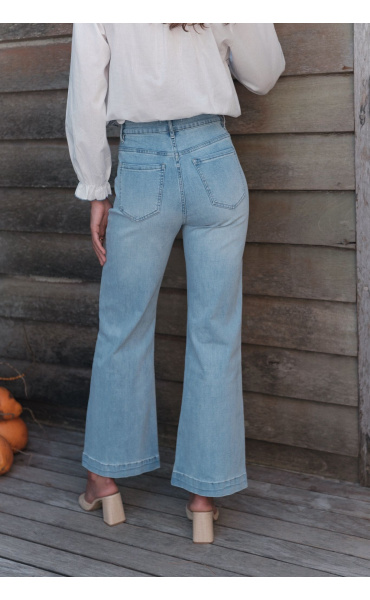 Stylové džíny 7/8 wide-leg Onado H5026