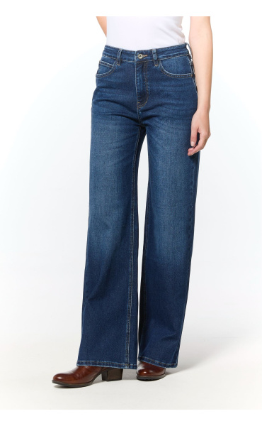 Kalhoty džínové WIDE LEG 3D-9289