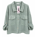 Stylová lněná bunda OVERSIZED 13292
