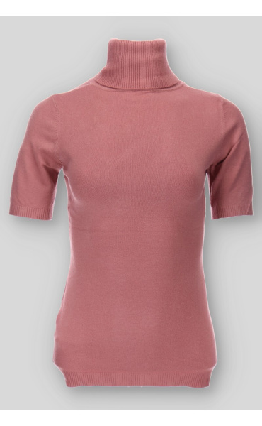 Módní úpletový rolák krátký rukáv N8507