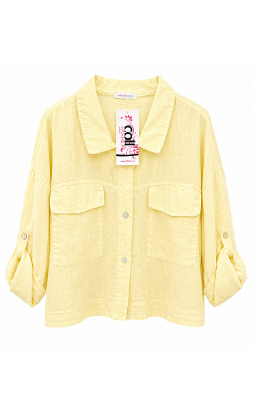 Stylová lněná bunda OVERSIZED 13292