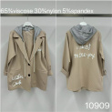 Trendy sako s kapucí 10909