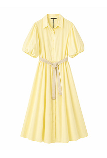 Dlouhé šaty s nabíranými rukávy U15003