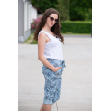 Kalhoty capri potisk do gumy 21822