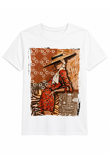 Triko oversized s potiskem SAFARI ART 301