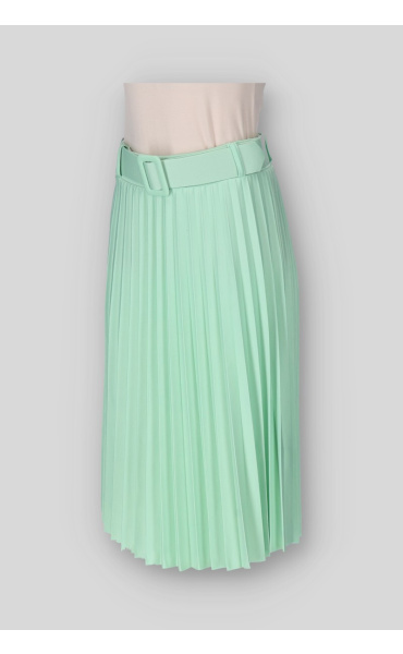 MIDI sukně plisé s páskem 29398