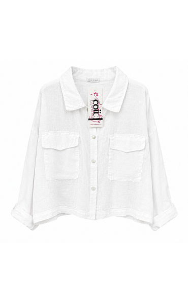 Stylová lněná bunda OVERSIZED 13292