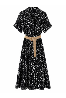 Dlouhé šaty s krátkým rukávem PUNTÍK U10883