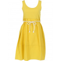 letní bavlněné šaty s kapsami žlutá