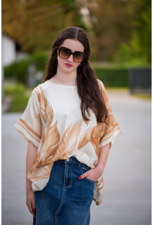 Halenka oversize vzor LIST 50118