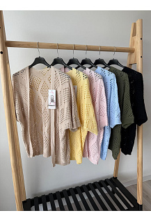 Krátký přízový kardigan 7238