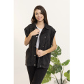 Trendy džínová vesta oversize C10449