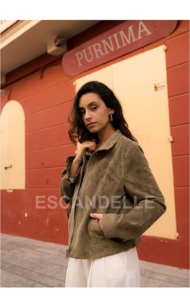 Stylová bunda imit. broušené kůže Nyx ESC 5175