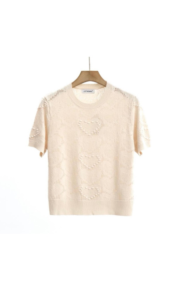 Svetřík přízový srdce kr. rukáv JK271