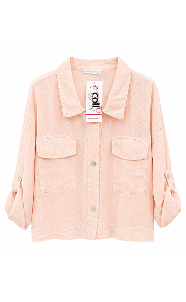 Stylová lněná bunda OVERSIZED 13292