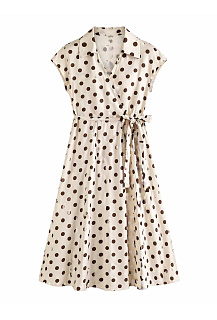 Překládané šaty s vázáním na boku PUNTÍK U12227