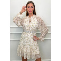 Šaty volánové krátké s potiskem 39623