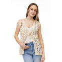 Háčkovaná BOHO vesta SEVENDAY A9001