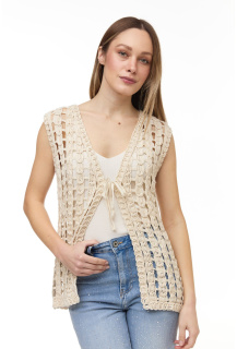 Háčkovaná BOHO vesta SEVENDAY A9001